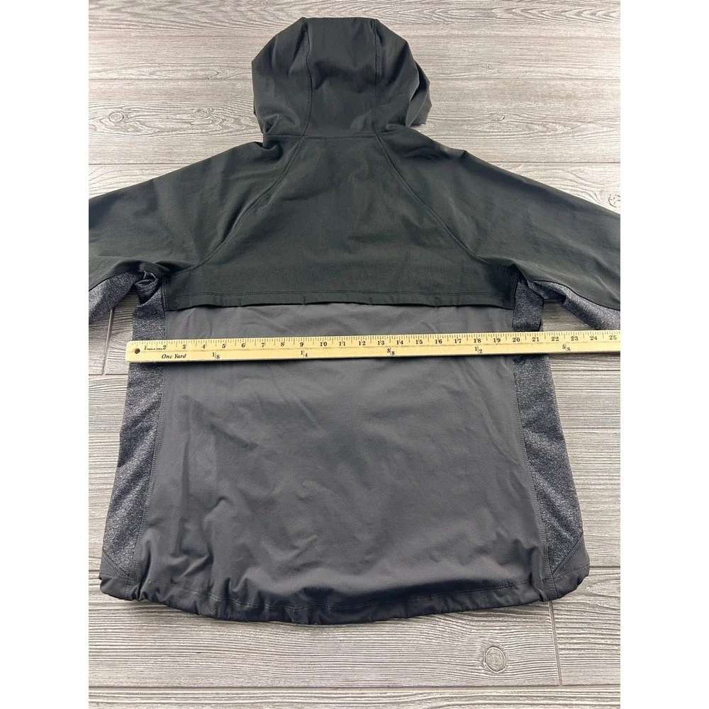 LL Bean Mens Cordura Full Zip Hooded Jacket Gray Purple 501120 Size L Regular